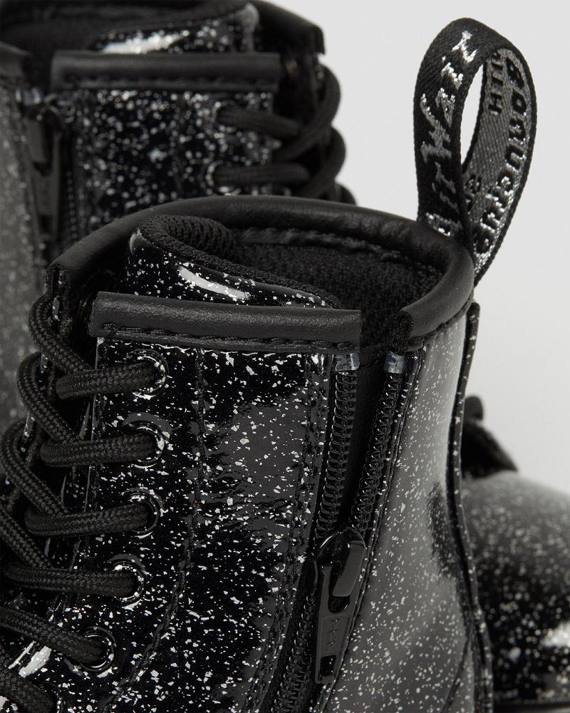 Dr Martens Toddler 1460 Glitter Veterlaarzen Kinderen Zwart | NL 132AHK